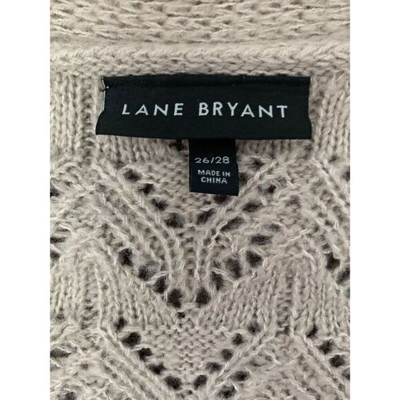 Lane Bryant Tan Cardigan Sz 26/28 Winter Fall - Picture 5 of 7